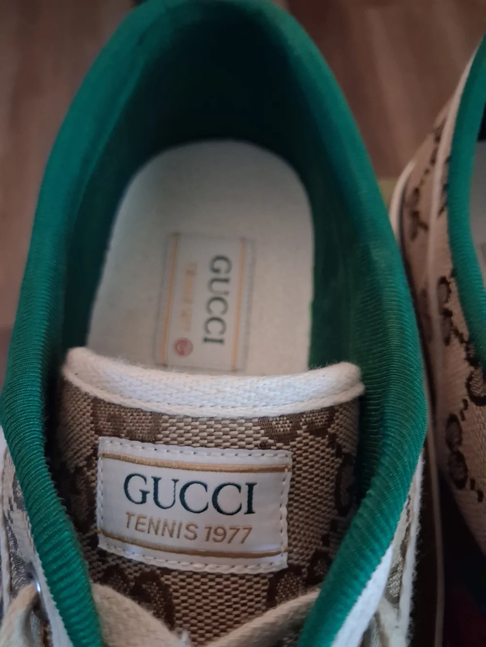 Gucci Beige GG Canvas Low-Top Sneakers